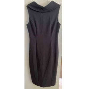 Black Formal Knee-Length Dress Connected Apparel